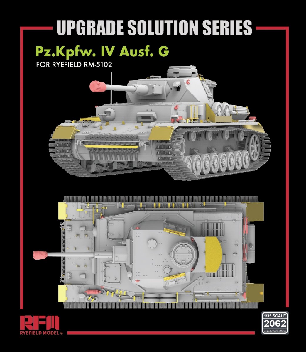 Maquette Rye Field 2062 Pz.Kpfw. IV Ausf. G pour RFM 5102 - Solution de mise à niveau 1/35
