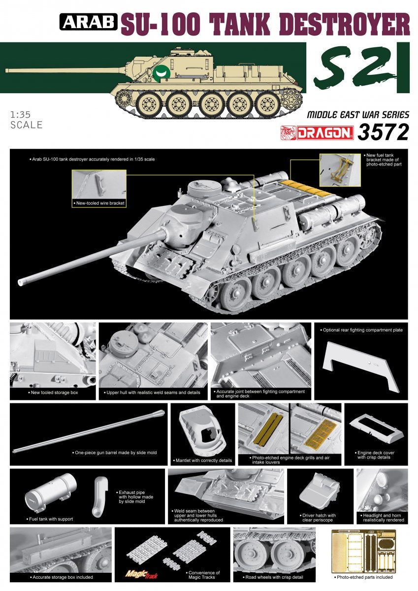 Dragon 3572 Chasseur de chars égyptien Su-100 - La guerre des Six Jours (1/35)