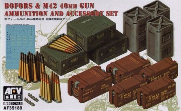 AFV Club 35189 Bofors M42 40mm Ammunition &amp; Accessories Set (1/35)