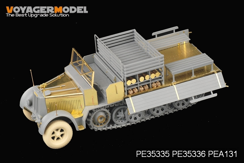 Maquette Voyager PE35335 Sd.Kfz.7 8t allemand de la Seconde Guerre mondiale, production tardive, pour DRAGON 6562, échelle 1/35 – imagen 6