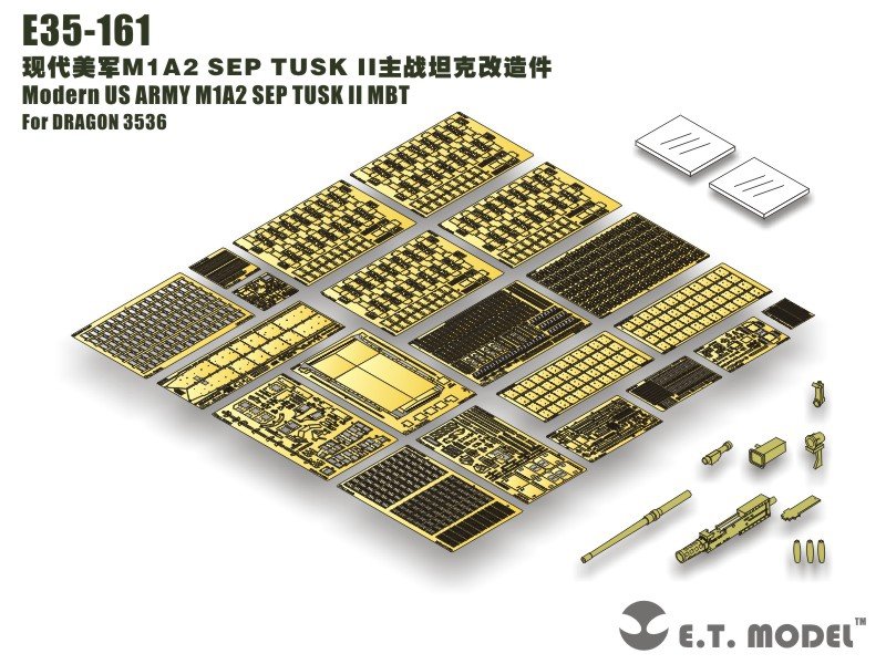 ET Modèle E35-161 Char de combat principal M1A2 SEP TUSK II de l&amp;#39;armée américaine moderne (pour DRAGON 3536) (1/35)