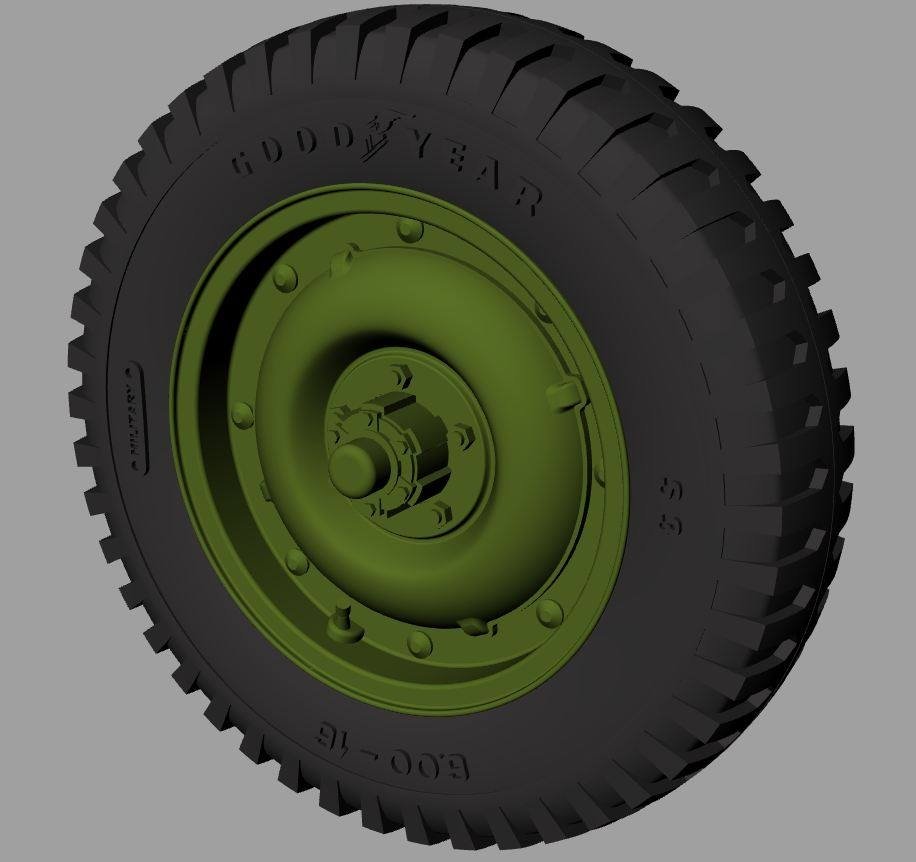 Roues de route Panzer Art RE35-527 Willys MB « Jeep » (Goodyear) 1/35