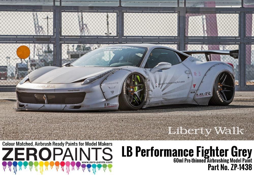 Peinture grise Zero Paints ZP-1438 - LB Performance Zero Fighter (style combat) (LB Works Ferrari 458, Lamborghini Aventador, Murcielago) 60 ml – imagen 2