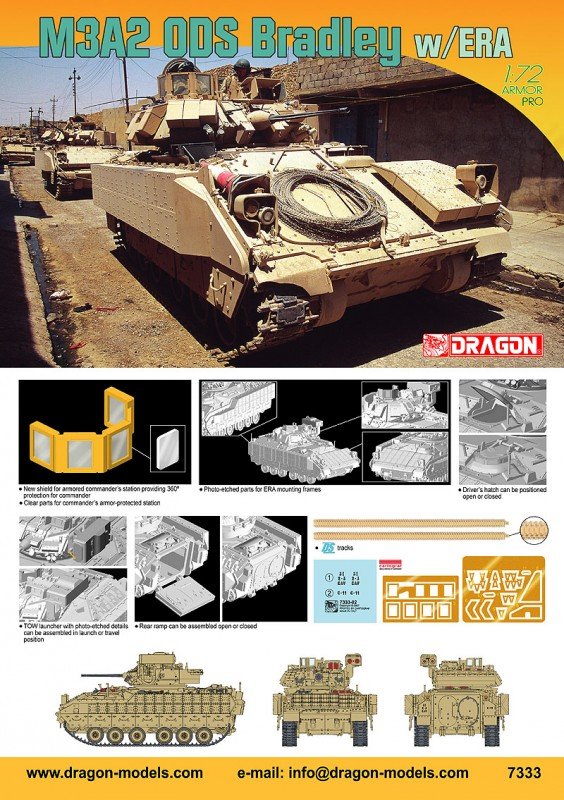 Dragon 7333 M3A2 ODS Bradley 1/72