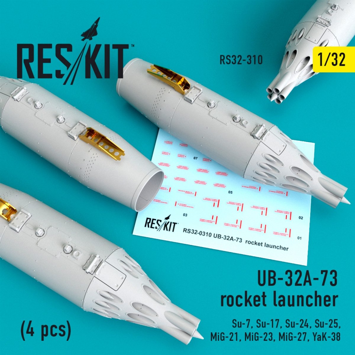 LANCE-ROQUETTES RESKIT RS32-0310 UB-32A-73 (4 PIÈCES) 1/32