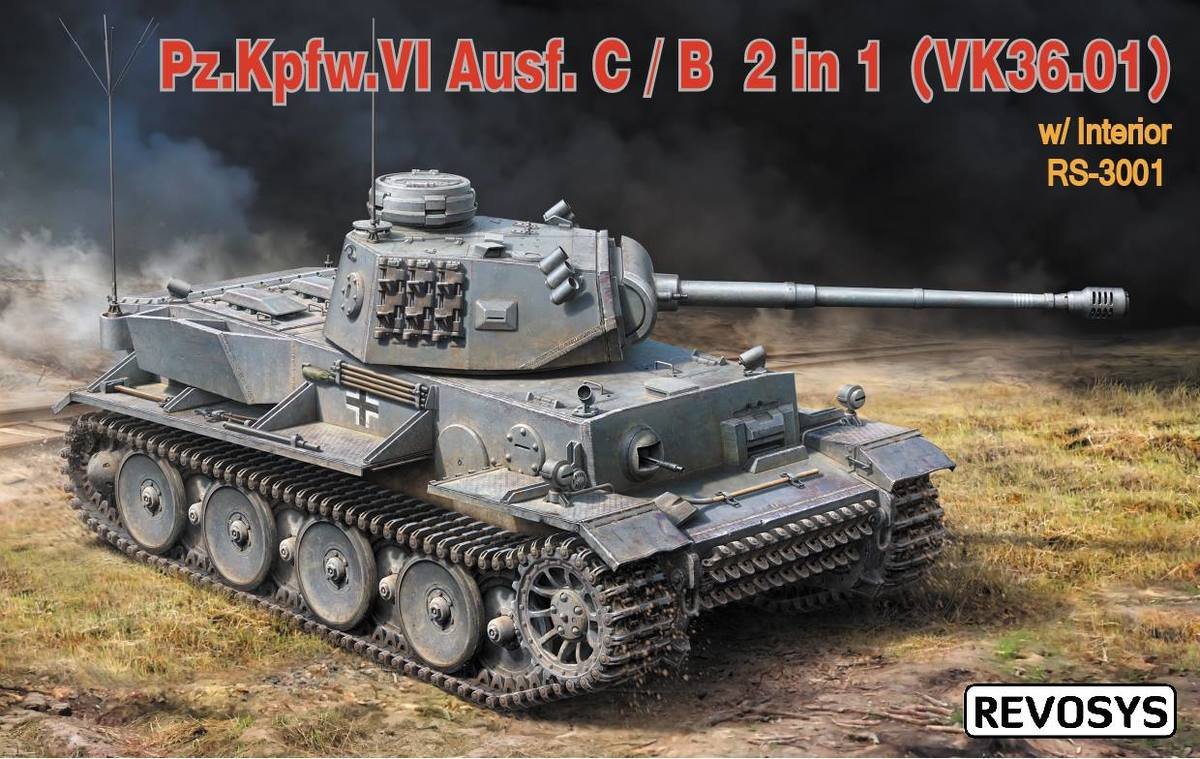REVOSYS RS-3001 Pz.Kpfw.VI Ausf C/B (VK36.01) 2 en 1 avec intérieur (1/35)