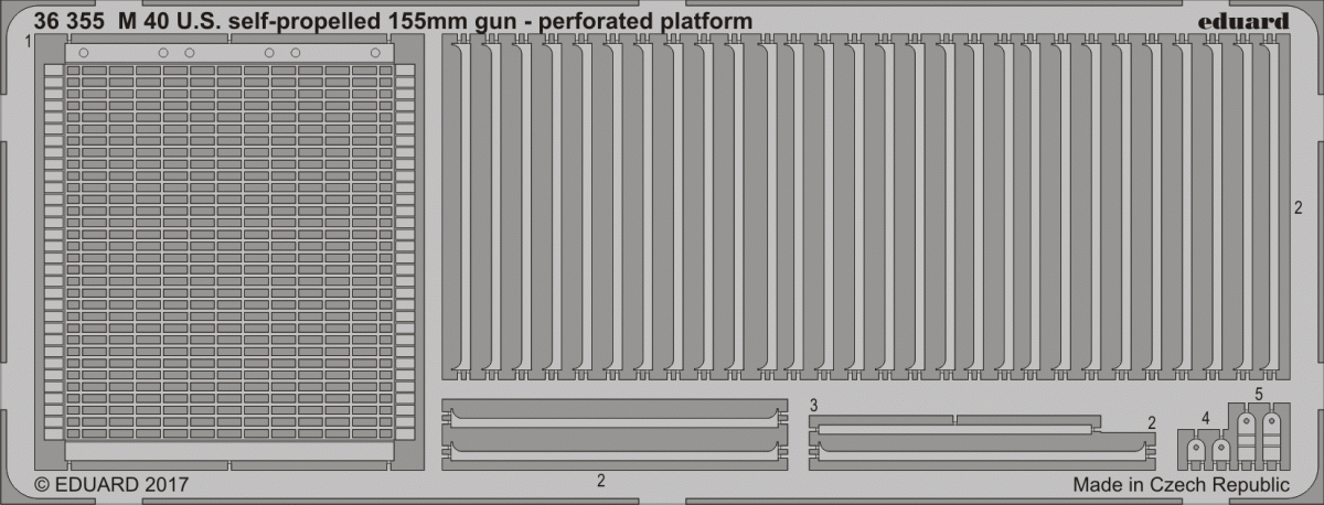 Eduard 36355 M 40 US canon automoteur de 155 mm - plateforme perforée TAMIYA 1/35