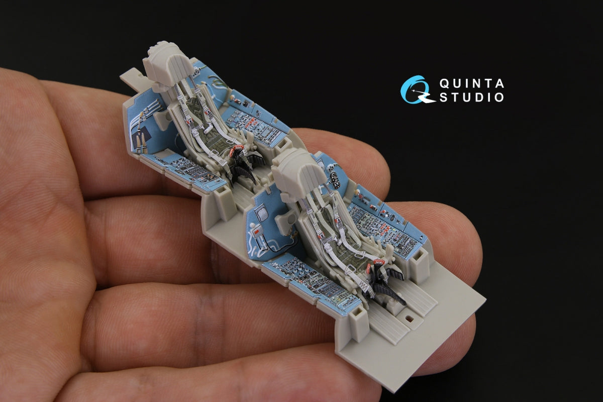 Intérieur coloré imprimé en 3D sur papier décalcomanie Quinta Studio QD48181 Su-27UB (pour kit KittyHawk) 1/48 – image 9