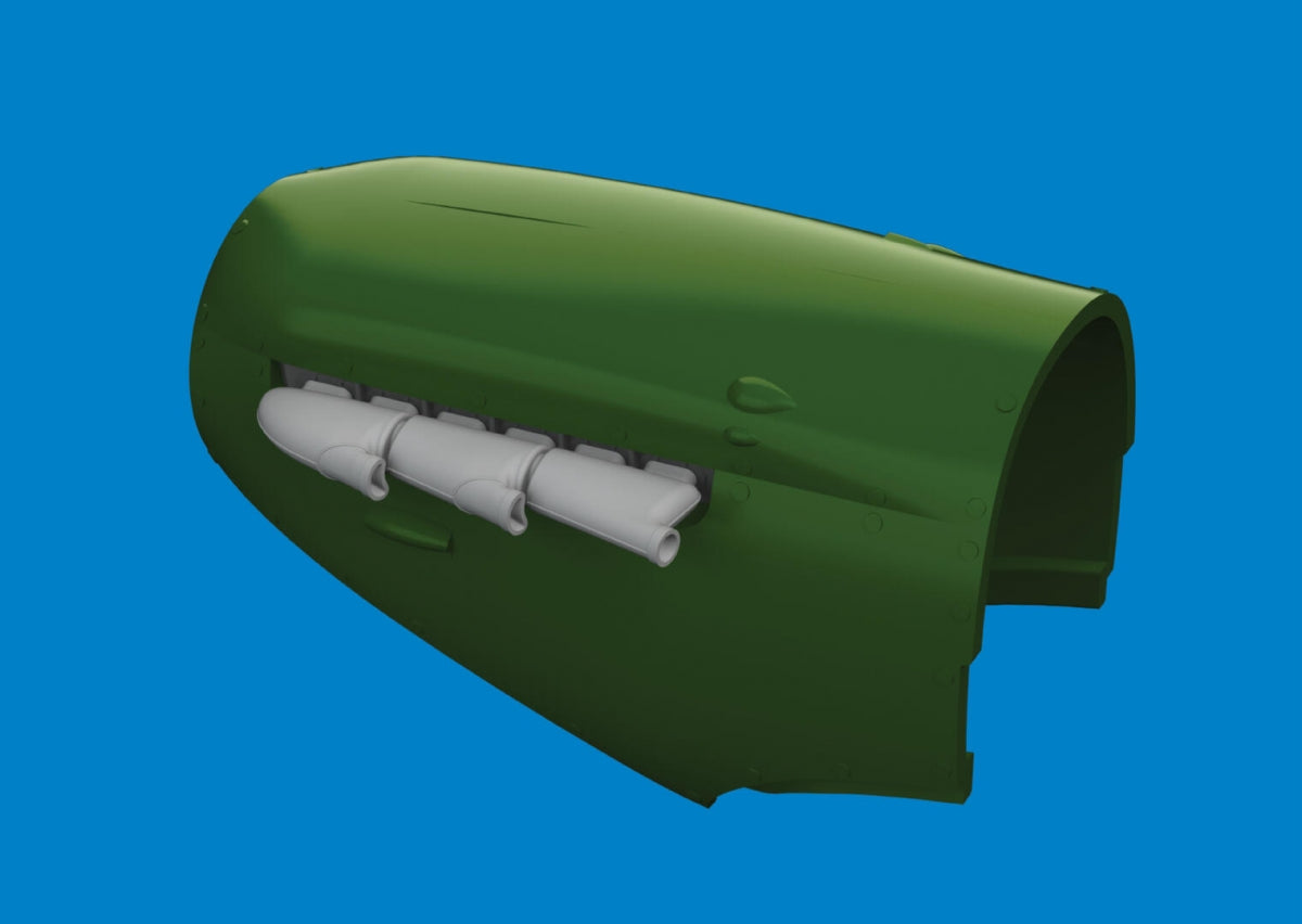 Eduard 672423 Spitfire Mk.I/II/V three-stacks exhaust rounded PRINT IBG 1/72