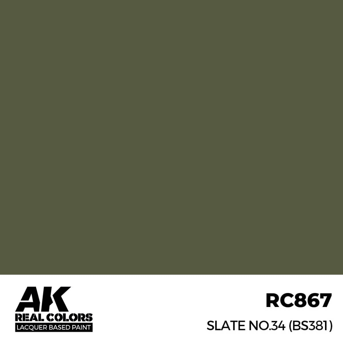 AK Interactive RC867 Ardoise n° 34 (BS381) 17 ml