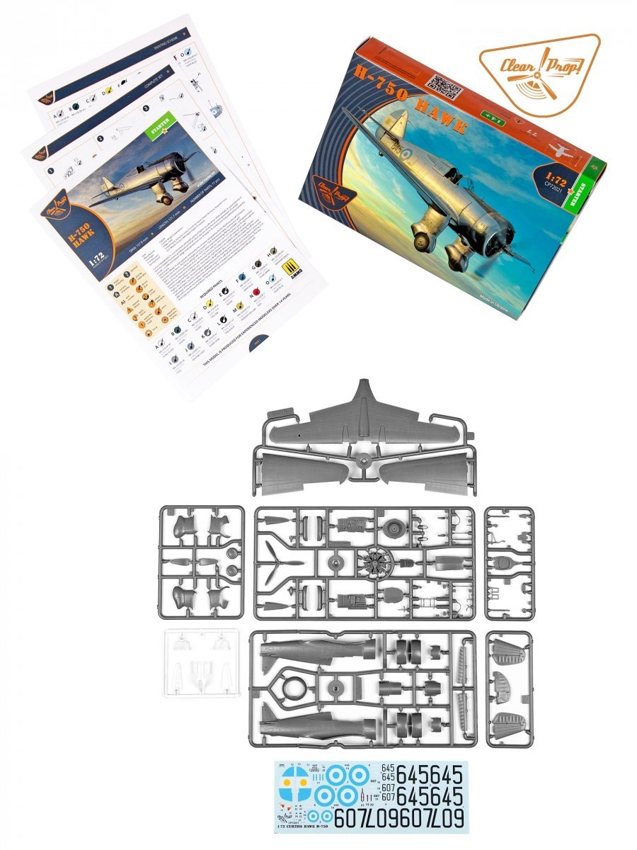 Clear Prop! CP72021 H-75O Hawk STARTER KIT 1/72 – imagen 3