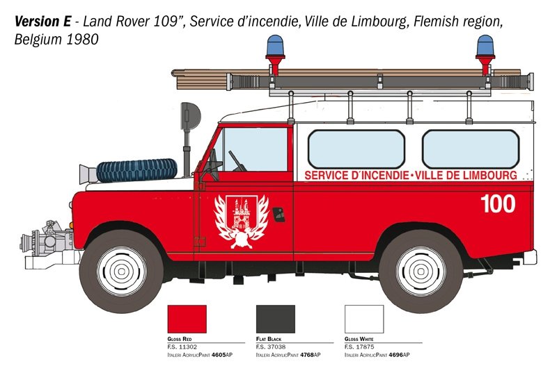 Italeri 3660 CAMION DE POMPIERS LAND ROVER 1/24 – immagine 2