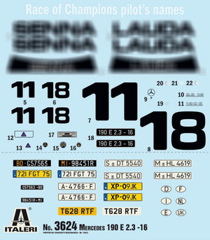 Italeri 3624 Mercedes 190 E 2.3 16V 1/24 – immagine 3