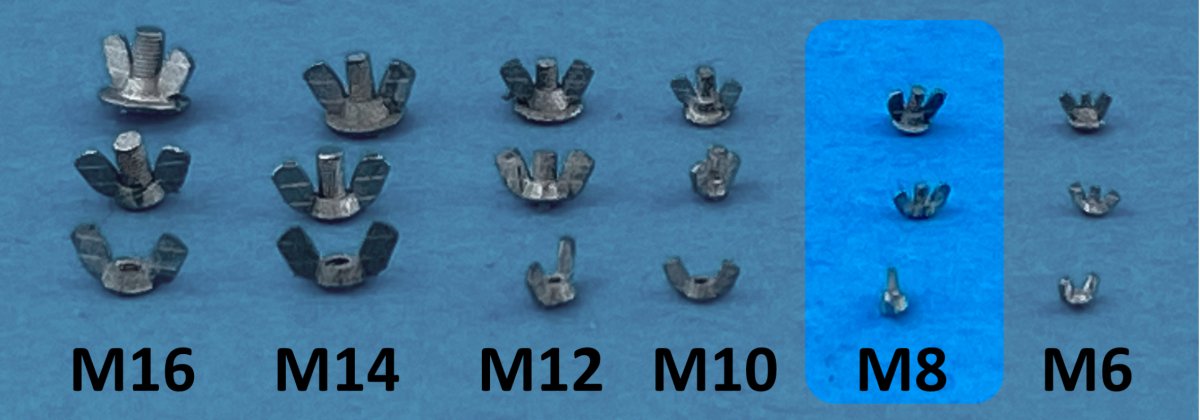 Point de non-retour 1623002 Écrous à oreilles M8 1/16 – image 2