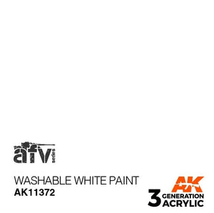 Peinture blanche lavable AK Interactive AK11372, 17 ml