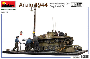 MiniArt 36072 Anzio 1944. Réparation sur le terrain d&amp;#39;un Stug III. Ausf. G. Grand coffret 1/35 – Bild 4