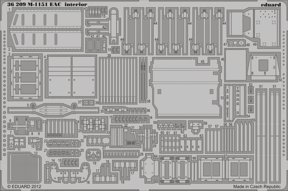 Intérieur Eduard 36209 M-1151 EAC 1/35 Academy