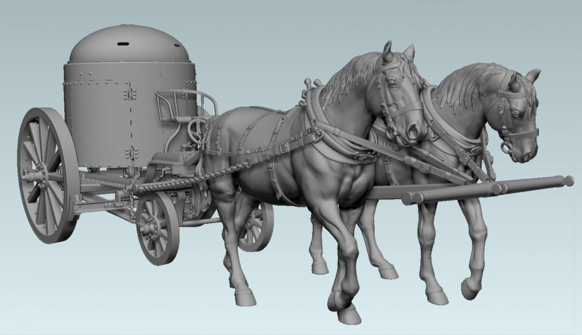 Copper State Models F35-047 Une paire de chevaux pour Fahrpanzer 1/35 – immagine 2