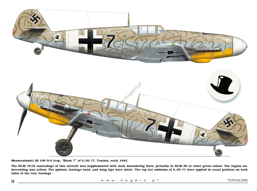 Kagero 15034 Messerschmitt Bf 109 au-dessus de la Méditerranée, partie I (décalcomanies) EN/PL – imagen 5