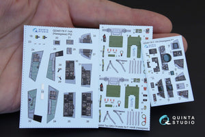 Intérieur imprimé en 3D et coloré sur papier décalcomanie Quinta Studio QD48178 F-14A (pour maquette Hasegawa) 1/48 – immagine 9