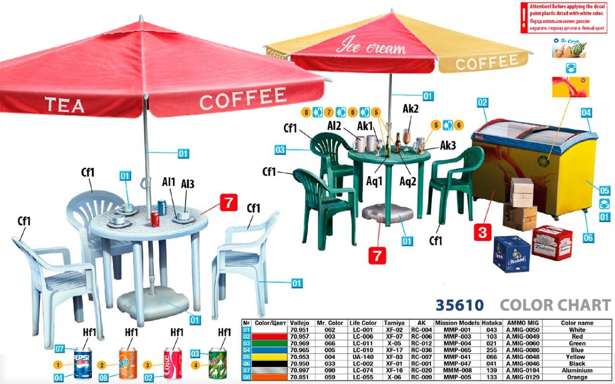 MiniArt 35610 CAFÉ DE RUE MODERNE 1/35 – Bild 3