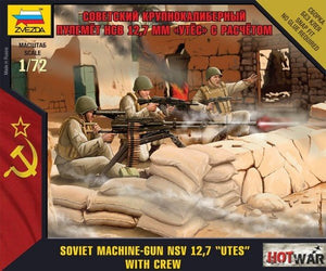 Zvezda 7411 Mitrailleuse Soviétique NSV 12.7 UTES avec équipage 1/72