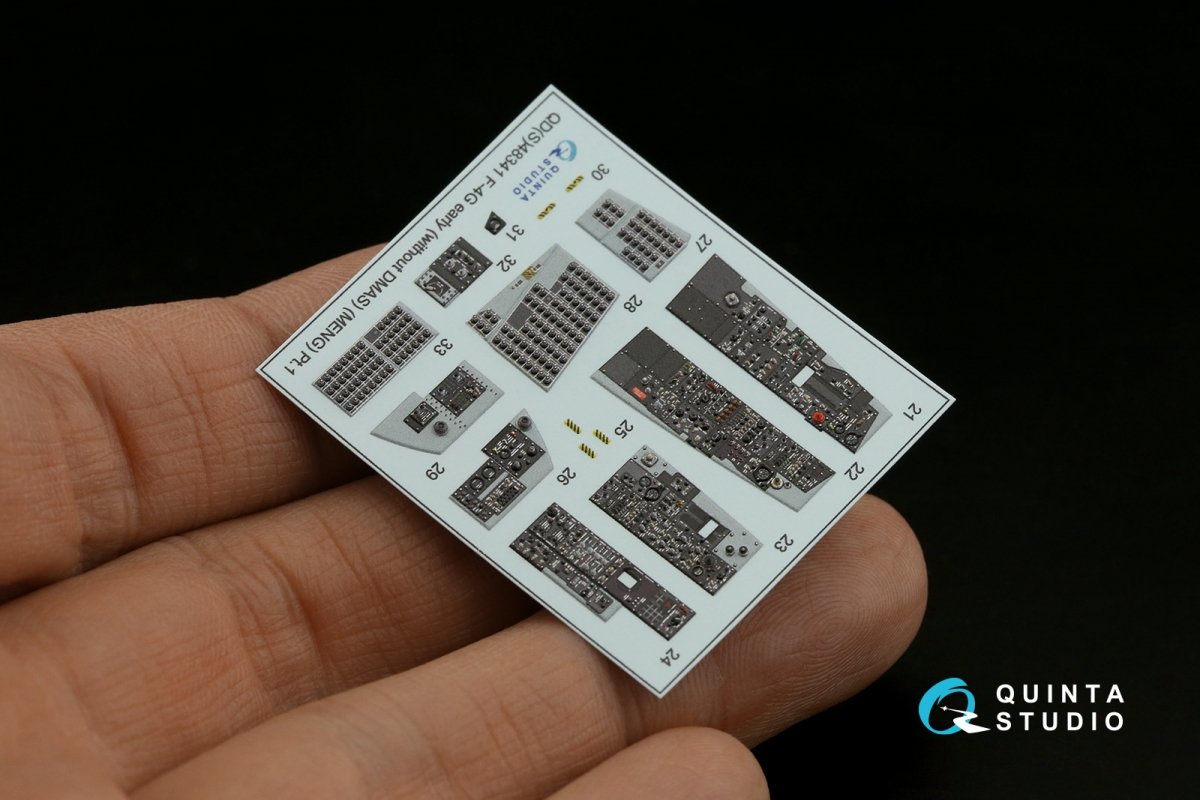 Intérieur imprimé en 3D et coloré sur papier décalcomanie Quinta Studio QD48341 F-4G (première génération) (Meng) 1/48 – image 3