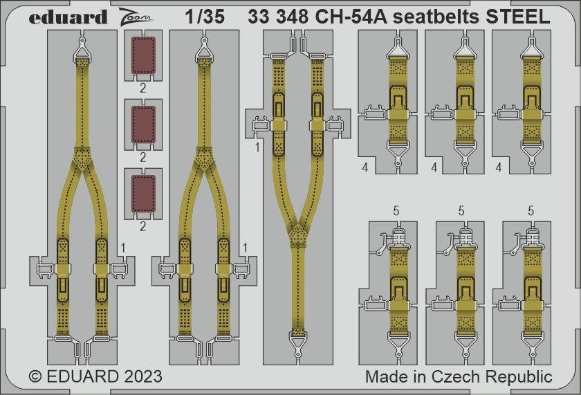 Ceintures de sécurité Eduard 33348 CH-54A en acier ICM 1/35