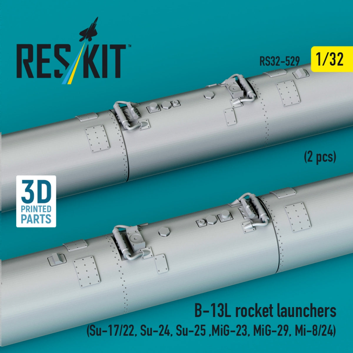 Lance-roquettes RESKIT RS32-0529 B-13L (2 pièces) (Impression 3D) 1/32 – immagine 3
