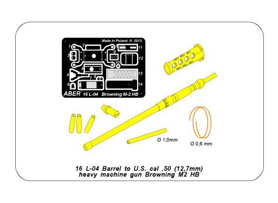 Canon Aber 16L-04 pour Browning M2 HB / Canon pour mitrailleuse américaine calibre .50 Browning M2 HB 1/16  – image 11