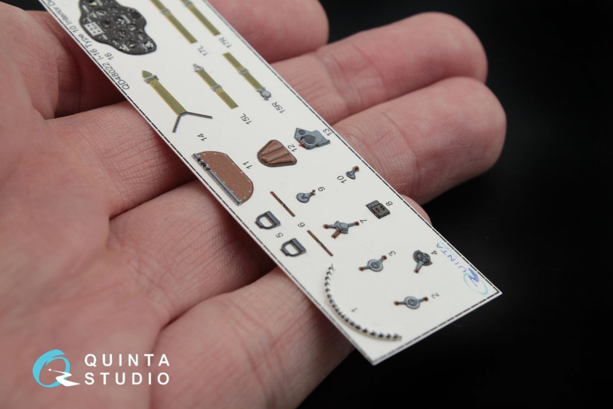 Intérieur imprimé en 3D et coloré sur papier décalcomanie Quinta Studio QD48022 I-16 type 10 (pour tous les kits) 1/48 – image 8