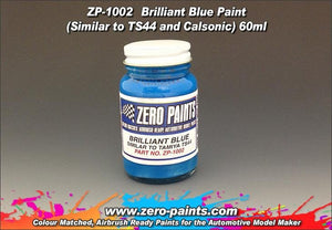 Peinture bleu brillant Zero Paints ZP-1002 (similaire à TS44) 60 ml
