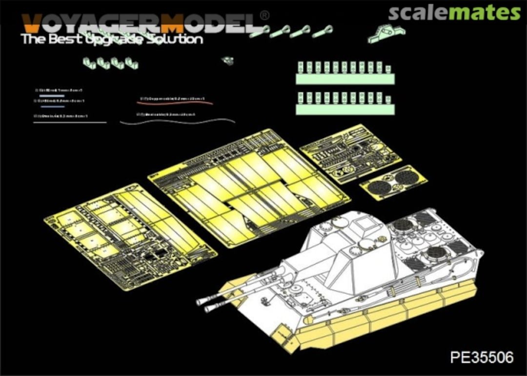 Voyager Model PE35506 WWII German E-50 FlaKpanzer For TRUMPETER 01537 1/35