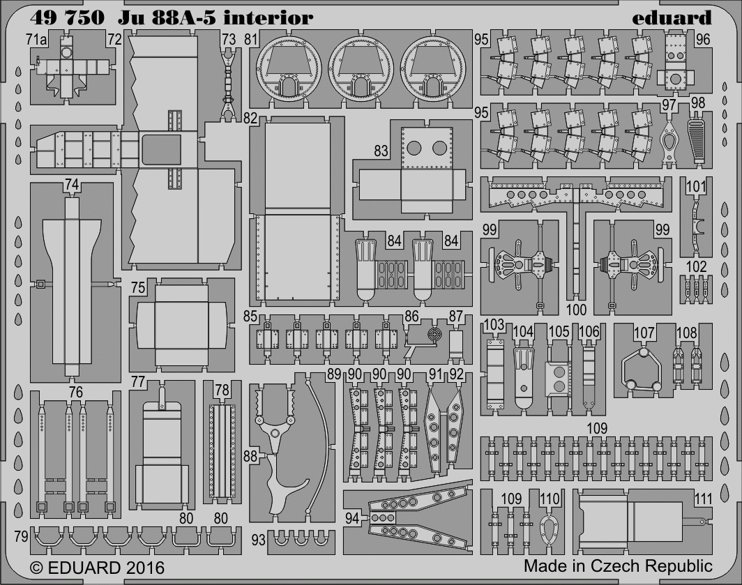 Eduard 49750 Ju 88A-5 intérieur ICM 1/48 – image 2