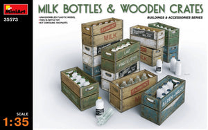 Miniart 35573 BOUTEILLES DE LAIT ET CAISSES EN BOIS (1/35)