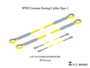ET Model P35-237 Câbles de remorquage allemands de la Seconde Guerre mondiale, type 1 (impression 3D), échelle 1/35