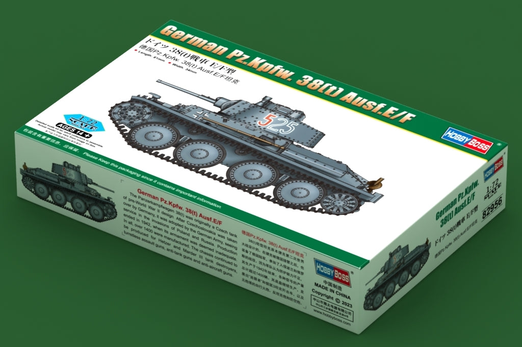 Hobby Boss 82956 Pz.Kpfw allemand. 38(t) Ausf.E/F 1/72 – image 2