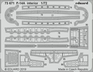Intérieur du F-14A Eduard 73671, échelle 1/72, Hobby Boss