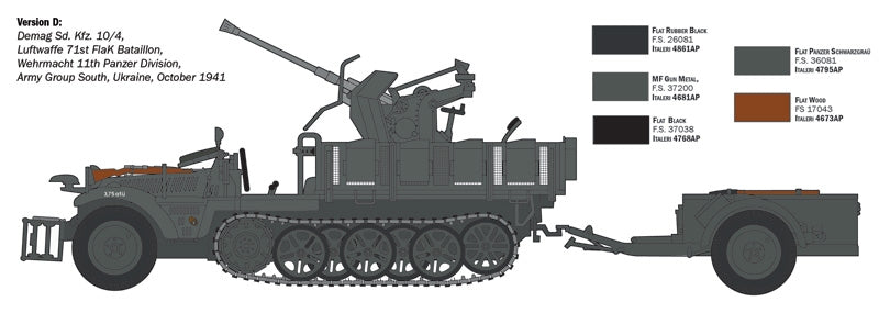 Italeri 6395 SD.KFZ.10/4 avec FLAK 30 et équipage 1/35 – image 3