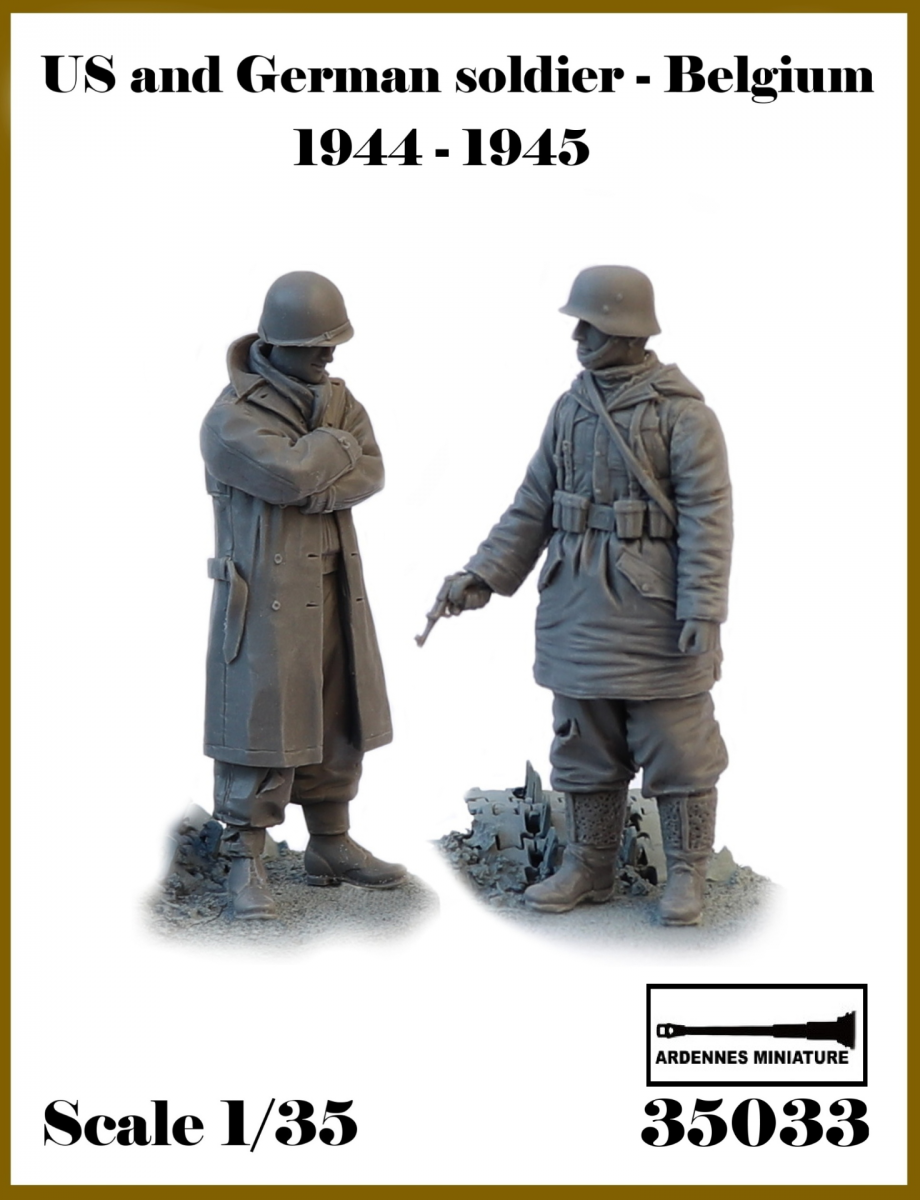 Ardennes Miniature 35033 SOLDAT AMÉRICAIN ET ALLEMAND - BELGIQUE 1944-1945 1/35