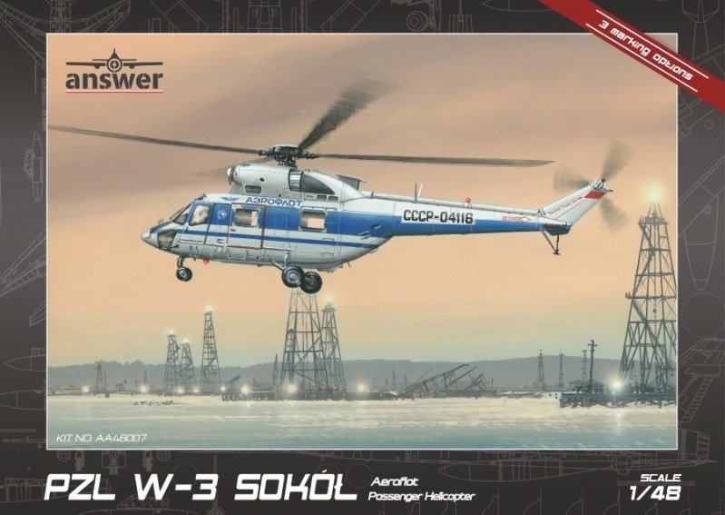Réponse AA48007 PZL W-3 Sokół Aeroflot 1/48