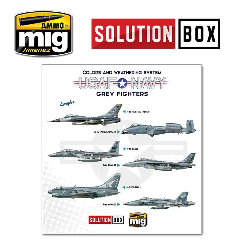 Munitions pour Mig Jimenez 7709 USAF NAVY GRAY FIGHTERS SOLUTION BOX  – image 3
