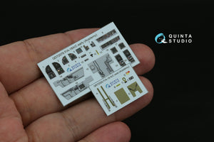 Intérieur imprimé en 3D et coloré sur papier décalcomanie Quinta Studio QD72076 F/A-18A/C (première génération) (Academy) 1/72  – image 2