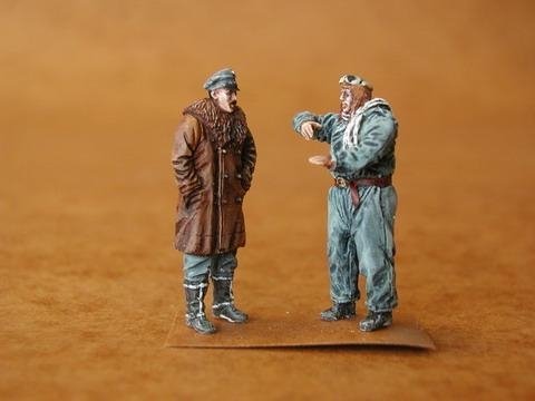 CMK F48025 Pilote et officier allemands, Première Guerre mondiale (2 figurines), échelle 1/48