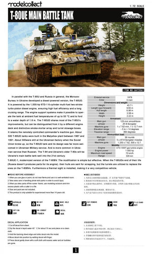 Modelcollect UA72061 Char de combat principal russe T-80UE-1 (1/72) – Bild 2