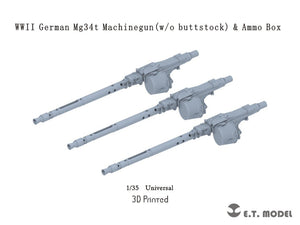 Maquette ET Model P35-216 Mitrailleuse allemande MG34T de la Seconde Guerre mondiale (sans crosse) (Impression 3D) 1/35