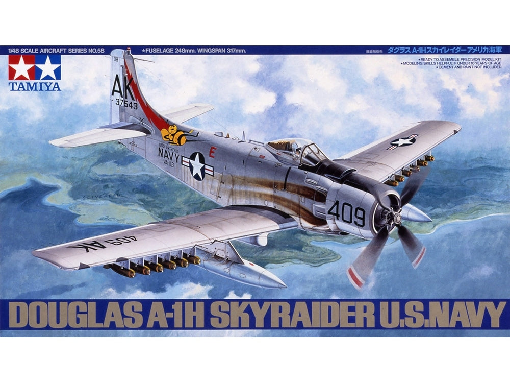 Tamiya 61058 Douglas A-1H Skyraider US Navy 1/48 – immagine 2