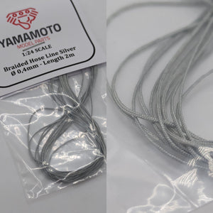 Tuyau tressé Yamamoto YMPTUN64 argenté 0,4 mm 2 m 1/24