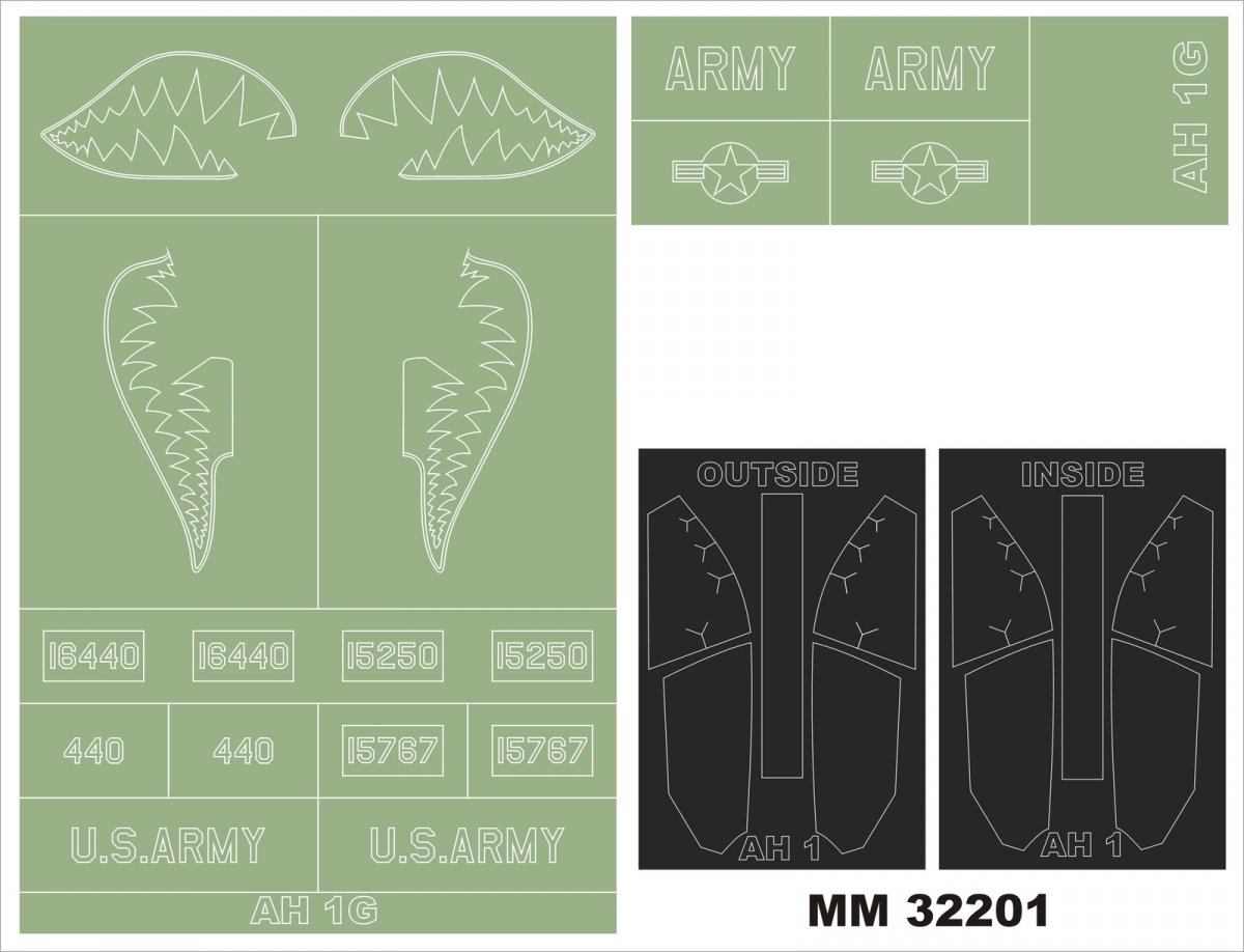 Montex MM32201 AH-1G COBRA pour ICM 32063 1/32
