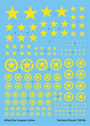 Techmod 72810 - Insigne étoile allié jaune (1/72)